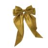 1Pcs Accessories Hair Clips for Women Girl Big Bowknot Solid Satin Long Ribbon Bows Spring Clamp Barette Cheveux Femme(Champagne) view 1