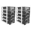 2Pcs Storage Box Vanity Organizers Hardware Drawers 5 Drawer Storage Organizer Storage Cabinet with Drawers Makeup Drawer Locker Storage White Table Plastic/White/31.30 * 21.30 * 15.20Cm view 1