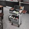 anezdbozr Heavy-Duty Lockable Salon Trolley on Wheels, Tiered Rolling Makeup Train Case, Professional Organizer Cart for Hairstylists, Nail Techs, MUAs & Cosmetologists view 3