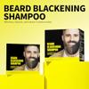 gowwim Beard Dye Shampoo for Men, Natural Plant Extracts Blackening Beard Color Skin-Friendly 10x15ml Travel Packs view 2