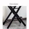 Portable Folding Directors Chair 24In Makeup Stool for Artists Lightweight Wooden Barber Chair with Canvas Back Ideal for Makeup Salon and Outdoor Use view 4