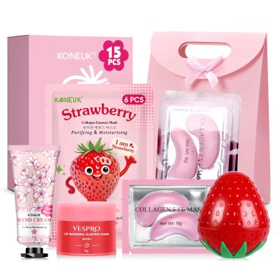 15 PACK Skincare Gift Set for Teen Girls, Travel Kit & Stocking Stuffers with Under Eye Patches, Facial Masks, Hand Cream, Lip Mask, Body Lotions, Christmas Gifts for Kids, Women & Mothers Day