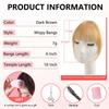 YPWCY 100% Real Human Hair Ash Blonde Fake Bangs Clip in Hair Extensions Wispy Bangs Fringe with Temples Hairpieces for Women Curved Bangs for Daily Wear view 2