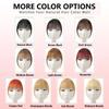 YPWCY 100% Real Human Hair Ash Blonde Fake Bangs Clip in Hair Extensions Wispy Bangs Fringe with Temples Hairpieces for Women Curved Bangs for Daily Wear view 3