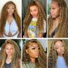 Ombre Brown Bundles Human Hair Highlight Deep Wave Bundles 14 16 18 inch P4/27 Human Hair Bundle 3 Tone Deep Wave Bundle view 2