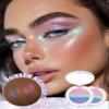 AKARY 5 Color Chameleon Shimmer Highlighter Makeup Palette Face Glitter Iridescent Multichrome Holographic Eyeshadow Purple Rainbow Glitter Makeup Highlight & Contour Chrome Eye Make up, #02 view 2