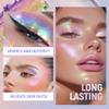 AKARY 5 Color Chameleon Shimmer Highlighter Makeup Palette Face Glitter Iridescent Multichrome Holographic Eyeshadow Purple Rainbow Glitter Makeup Highlight & Contour Chrome Eye Make up, #02 view 3