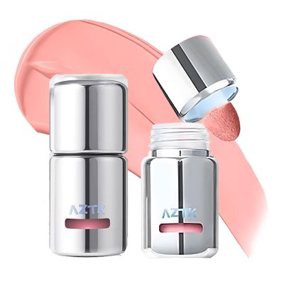 Aztk Liquid Blush, Jelly Color Liquids Blushes with Sponge Head, Matte Nude Makeup Blusher Cream, Lasting, Lightweight, All-day Moisturizing and Smooth, Lightweight Face Color, 7 Shades (JC06, 5ml)