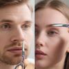 Beauty Scissors for Facial Hair Cutting, Eyebrow, Eyelash, Beard, Moustache - Multi-Functional Precision Trimming Tool for Grooming, Sewing, Embroidery, Crochet, Yarn & DIY Crafts 2 pcs 3.5 inch view 2