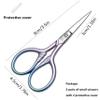 Beauty Scissors for Facial Hair Cutting, Eyebrow, Eyelash, Beard, Moustache - Multi-Functional Precision Trimming Tool for Grooming, Sewing, Embroidery, Crochet, Yarn & DIY Crafts 2 pcs 3.5 inch view 4