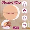 12 Pcs Round Makeup Sponges for Foundation Round Foam Pad Powders Blender Facial Powders Puff Cosmetic Sponge for Liquid Foundation Cream Powdes Concealer - Wet Dry Use view 2