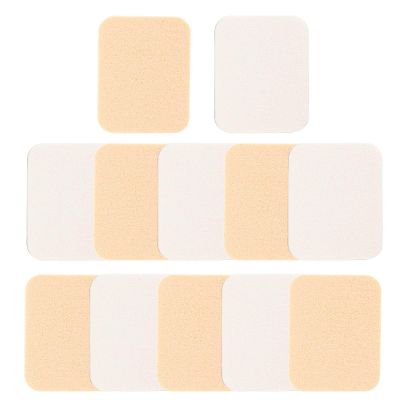 12 Pcs Square Makeup Sponges for Foundation Facial Powders Puff Cosmetic Sponge Round Foam Pad Beauty Makeup Eye Face Powders Blender for Liquid Foundation Cream Concealer