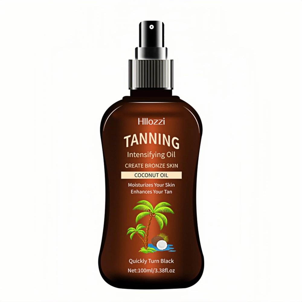 Organic Coconut Tanning Oil,Tanning Spray,Dark Tanning Oil,Tan,3.4 liquid ounce travel bottle