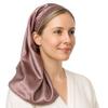 100% Silk Bonnet for Sleeping, moisturizes Beautiful Hair for Sleeping, Soft Elastic Band Silk Sleep Cap,Night Cap (Light Bronze) view 1