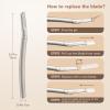BoxedHom Eyebrow Trimmer Kit, Eyebrow Razor Scissors with Combs, 11 Blades & Travel Case, Gift for Men Women view 4