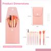 Makeup Brush Bag With 8 Brushes, Weddings Parties Portable Makeup Brush Set, 8 Sets Travel Makeup Brushes, Synthetic Fiber Makeup Brush, Blush Shadow Brush Set, Bridesmaid Present view 4