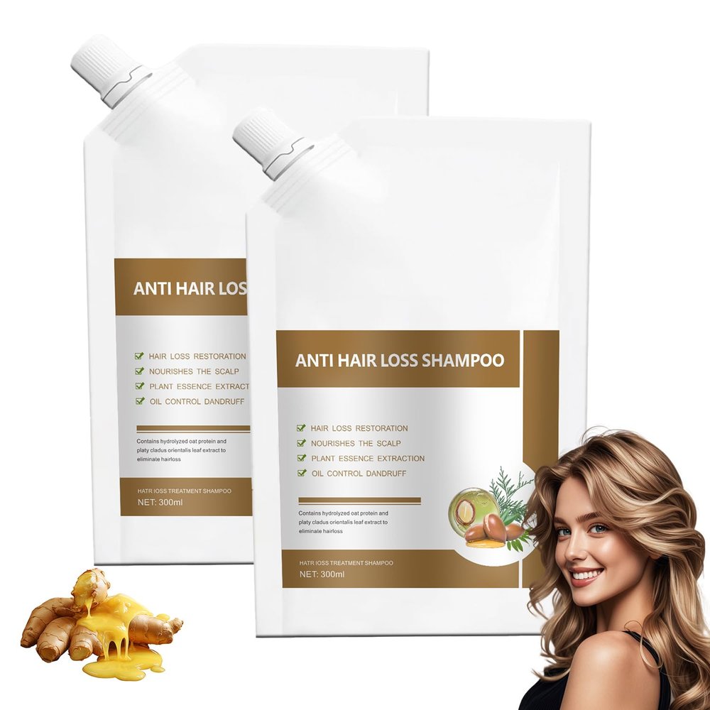 300ML Anti-Hair Fall Hair Loss Shampoo - Hair Loss Shampoo for Women, Rich in Various Plant Extracts, Anti-Hair Fall Promote Hair Growth (2)