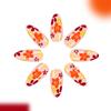 24Pcs Flower Press on Nails Medium Almond Floral Fake Nails With Glue Autumn Glue on Nails Glossy Acrylic Nails for Women Fall Flower Nail Decoration Supplies view 3