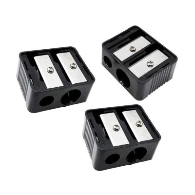 Double Holes Precision Lipstick Cosmetic Pencil Sharpener for Eyebrow Lip Liner Eyeliner Pencil Girls Gift School Supplies(3PCS)