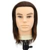 10 In Male Mannequin Head With Brown Hair, Stand Included, Realistic Styling Head For Beauty Training And Practice view 1