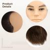 10 In Male Mannequin Head With Brown Hair, Stand Included, Realistic Styling Head For Beauty Training And Practice view 2