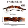 ANBALA 4Pcs Small Barrettes for Women 2.6 Inch Tortoise Shell Acetate Barrettes for Women Thin Fine Hair Small French Hair Clips view 2