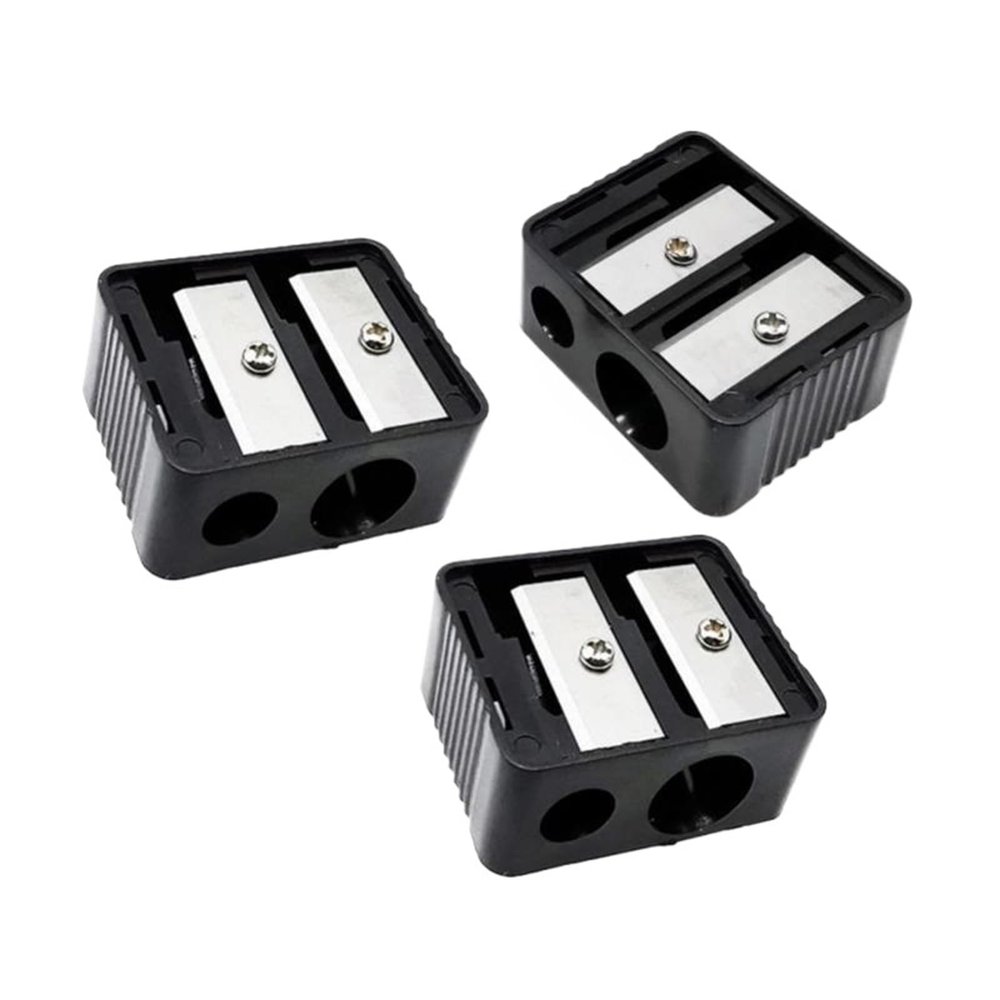 Double Holes Precision Lipstick Cosmetic Pencil Sharpener for Eyebrow Lip Liner Eyeliner Pencil Girls Gift School Supplies(1PCS)