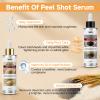Peel Shot Glow Rice Ampoule Duo, Black and White Rice Exfoliant for Face and Body, Rice Exfoliator for Faces Dead Skin Cells Remover, Face Peel Shot Serum for Softens Cuticle (White+Black, 160ml) view 3