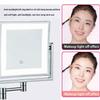 1X/3X Wall Mounted Makeup Mirror,8'' Double-Sided Mirror,Bathroom Vanity Makeup Mirror, Cosmetic Mirror with 360 Rotation Extendable Swivel Arm Black, USB view 4