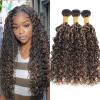 Ombre Human Hair Bundles P1B/30 Jerry Curly Bundle 20 22 24 Inch 3 Bundles Two Tone Black Mixed With Brown Hair Extensions view 1