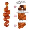 10A Orange Ginger Body Wave Human Hair 3 Bundles Deal #350 Copper Red Brazilian Virgin Remy Hair Extensions No Shedding (8 10 12 Inch) view 3