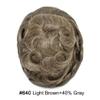 Mens Toupee Hair Piece System Replacement for Men Monofilament Male Wig Prosthesis Poly Skin PU Around Mens Hairpiece 7"X9" #640 Light Brown+40% Grey-120% Med-light to Medium Density view 2