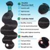 12A Body Wave Bundles Human Hair 18 20 20 22 Inch Human Hair Bundles 100% Unprocessed Brazilian Virgin Hair Bundle Human Hair Body Wave 4 Bundle Human Hair Extensions Real Human Hair Natural Black view 4