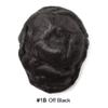 Mens Toupee Hair Piece System Replacement for Men Monofilament Male Wig Prosthesis Poly Skin PU Around Mens Hairpiece 6"X8" #1B Off Black-120% Med-light to Medium Density view 2