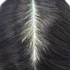 Mens Toupee Hair Piece System Replacement for Men Monofilament Male Wig Prosthesis Poly Skin PU Around Mens Hairpiece 6"X8" #1B Off Black-120% Med-light to Medium Density view 4