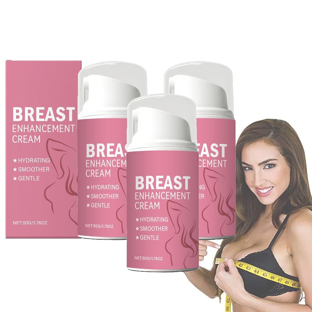 Breasts Enhancement Cream, Breast Firming and Lifting Cream, Chest Skin Care for Enlargement, Tightening, Increase Elasticity, Nourishing and Moisturizing, 1.76 Oz (3)