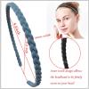 12 PCS Braided Headbands for Women Girls Thin Braid Headband with Teeth Skinny Boho Head Band Accessories view 3