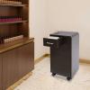 KUMOYOU Foldable Manicure Table with Lockable Wheels and Drawer, Folding Nail Desk Station for Nail Techs Salon Use, Mobile Rolling Manicure Table for Beauty Salons (Dark Brown) view 4