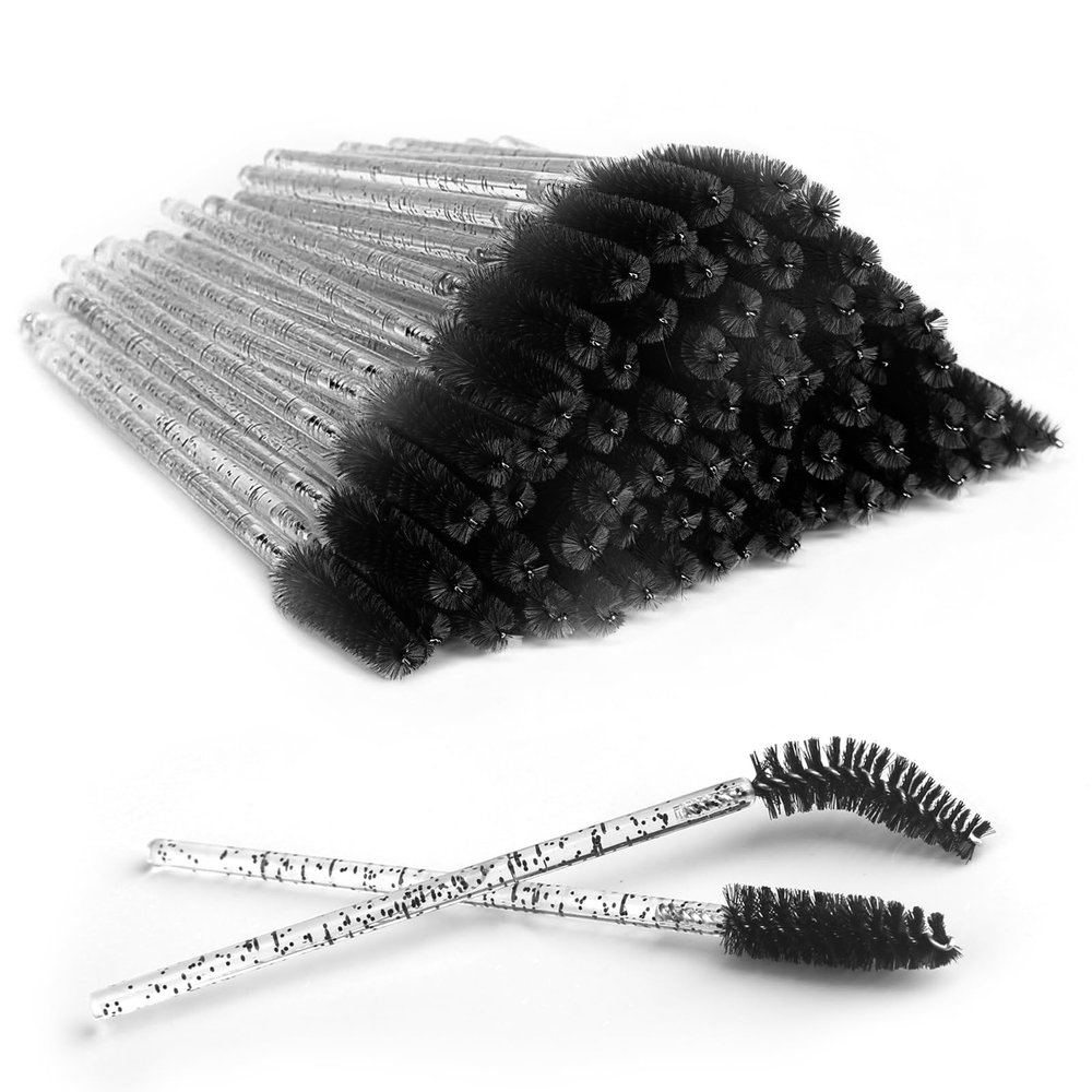 100 PCS Disposable Mascara Wands, Eyelash Mascara Brushes, Eyebrow Spoolies Brush, Plastic Makeup Brushes, Applicator for Eyelashes Extension