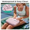 BAGSMART Travel Toiletry Bag for women, Portable Hanging Hook Makeup Bag Organizer, Waterproof Makeup Cosmetic Bag, for Full-Size Accessories, Toiletries, Camel view 4