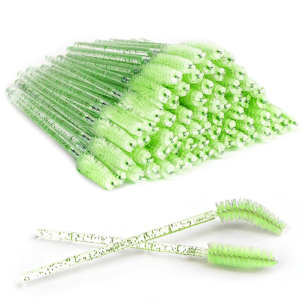 100 PCS Disposable Mascara Wands, Eyelash Mascara Brushes, Eyebrow Spoolies Brush, Plastic Makeup Brushes, Applicator for Eyelashes Extension