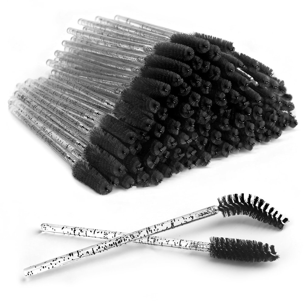 300 PCS Disposable Mascara Wands, Eyelash Mascara Brushes, Eyebrow Spoolies Brush, Plastic Makeup Brushes, Applicator for Eyelashes Extension