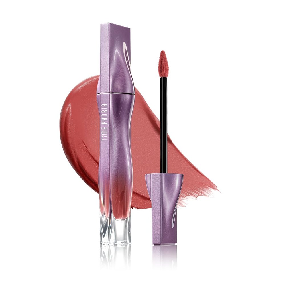 TIMEPHORIA NEBULA VELVET LIP CREAM-Long Lasting Lip Stain, Waterproof and Transferproof Lip Tint, Matte Finish, Smooth Out Lip Lines, Lightweight & High Coverage, Stocking Stuffers (01 CORDELIA)