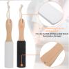 2 Pack Pumice Stone for Feet with Wood Handle, Professional Pumice Stone Foot File Callus Remover Heel Grater Dead Skin Remover for Removing Men Women Heels Corns Elbows Rough Skin view 3