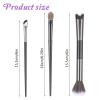 3 Pcs Nose Contour Brush, Angled Brush and Eyebrow Eye Shadow Blush, U-Shaped Fluffy Brushes Multifunctional Makeup Tools for Full Face, Concealer Eyeshadow Brushes view 2