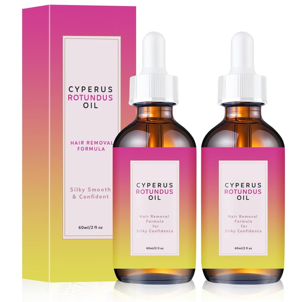 2PCS Cyperus Rotundus Oil - 60ml Natural Cyperus Rotundus Oil For Hair Remova Ideal for All Skin Types