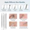 Blackhead Remover & Pimple Popper Tool Kit with Diagonal Tweezers  9-Piece Stainless Steel Extraction Set with Tweezers for Acne, Blackheads & Whiteheads. view 4