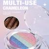 BEUKING Multichrome Shiny Eyeshadow, Chameleon Diamond Rainbow Eyeshadow, Multi-color Face Highlighter Palette, Multi-use & Long Lasting Metallic Glitter Sparkling Highlighter Palette (Chameleon#03) view 3