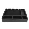 Hamwesh Barber Station Organizer, Hairdressing Tool Storage Tray with Multi Compartments, Anti Slip Design for Salon Hairdressing Tools Storage Box Black ABS view 1