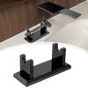 JISADER Razor Stand Holder Shaving Stand, Easy to Clean, Men Gift Desktop Storage Bracket, Bathroom Countertop Organizer for -, Black view 4
